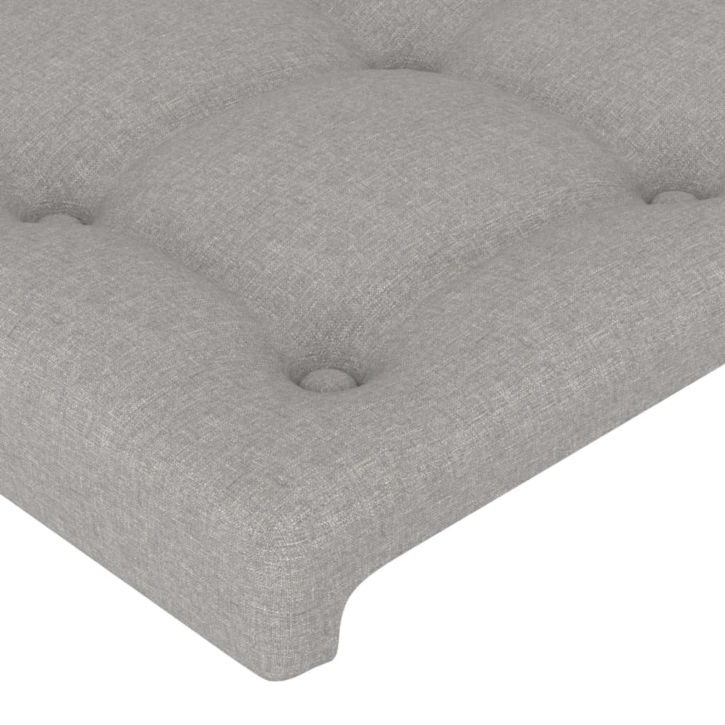 vidaXL Čelo postele typu ušák světle šedé 163x23x78/88 cm textil