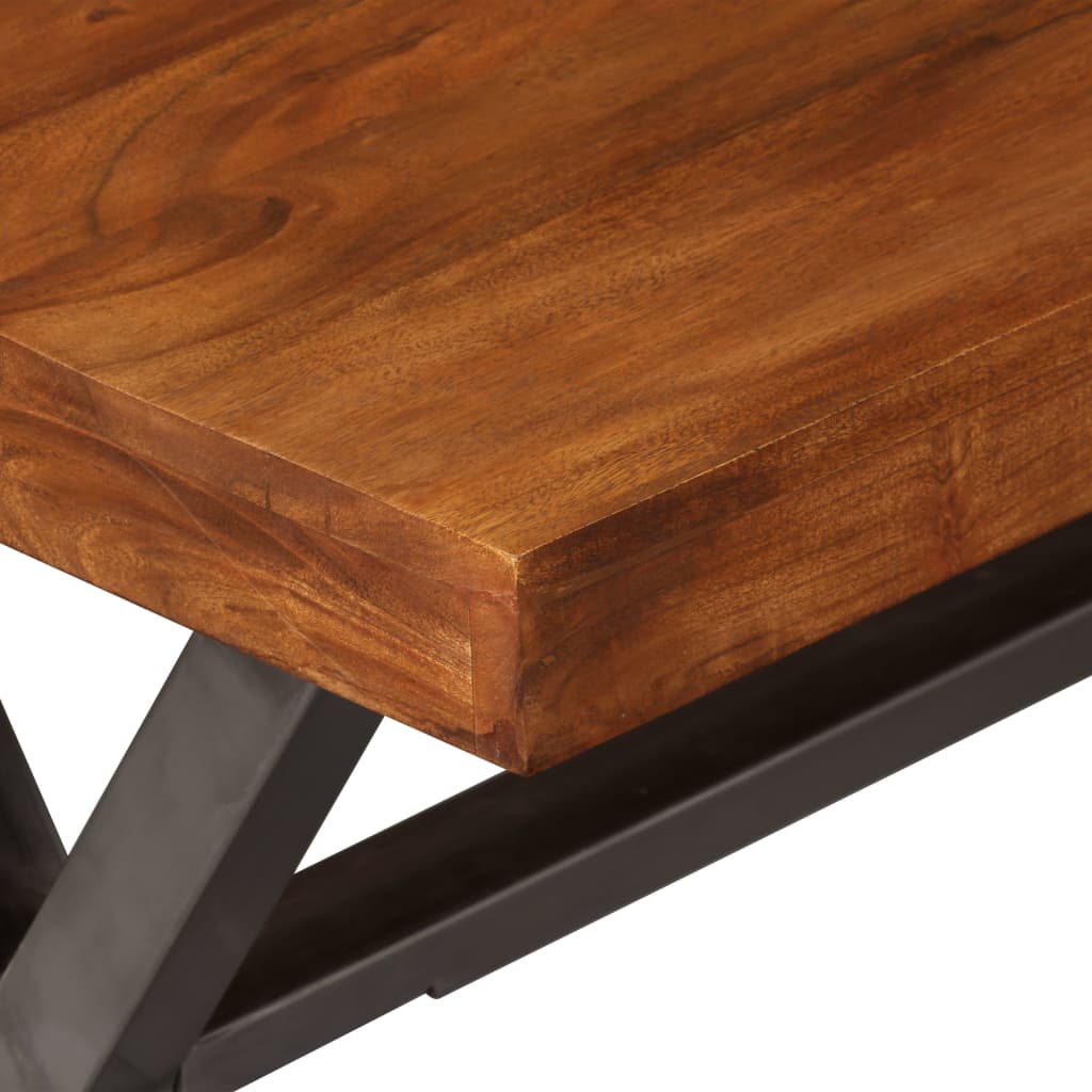 vidaXL Konferenční stolek masivní dřevo s medovým povrchem 100x50x50cm