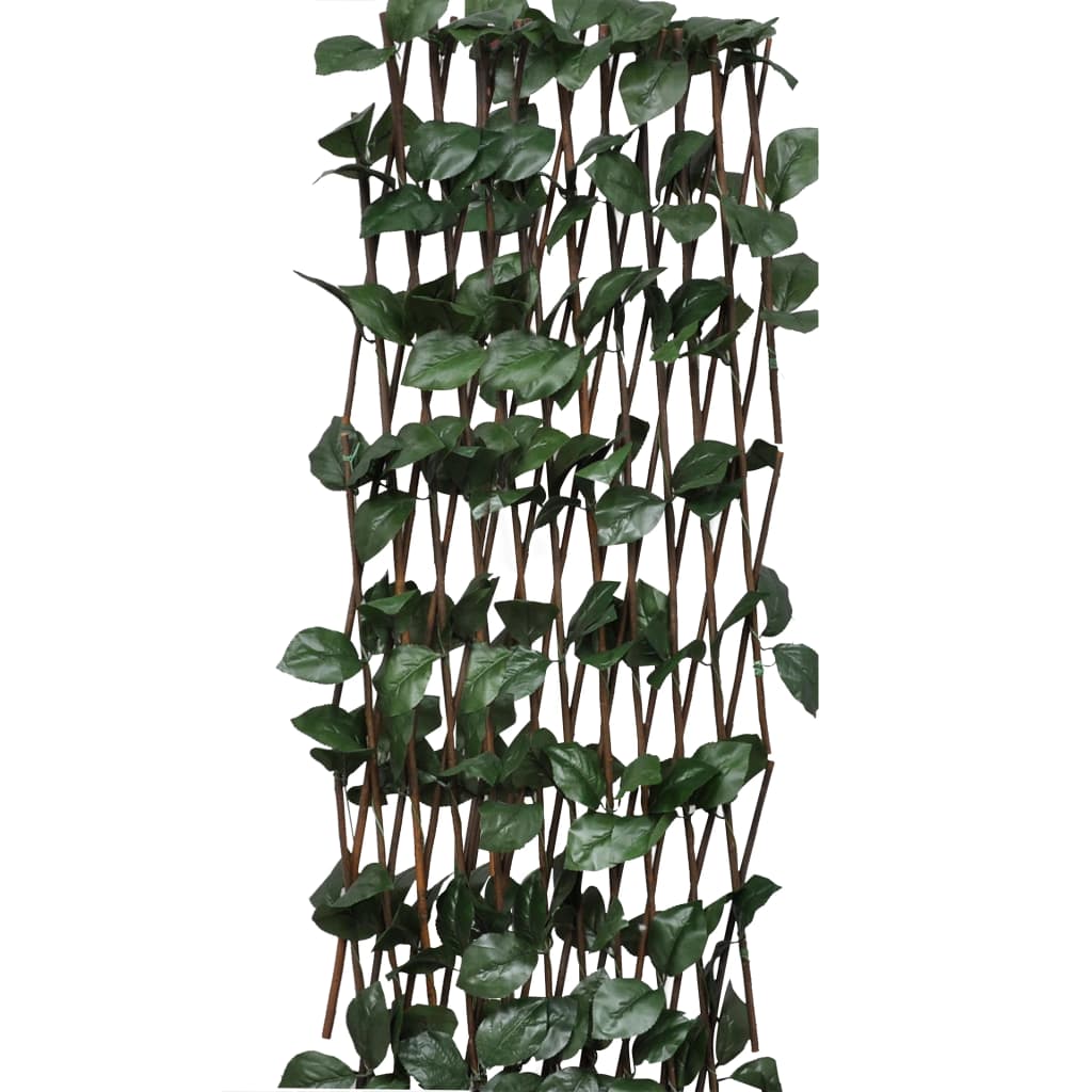 vidaXL Vrbový trelážový plot 5 ks s umělými listy 180 x 30 cm