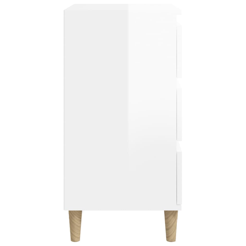 vidaXL Noční stolek bílý s vysokým leskem 40x35x70 cm kompozitní dřevo