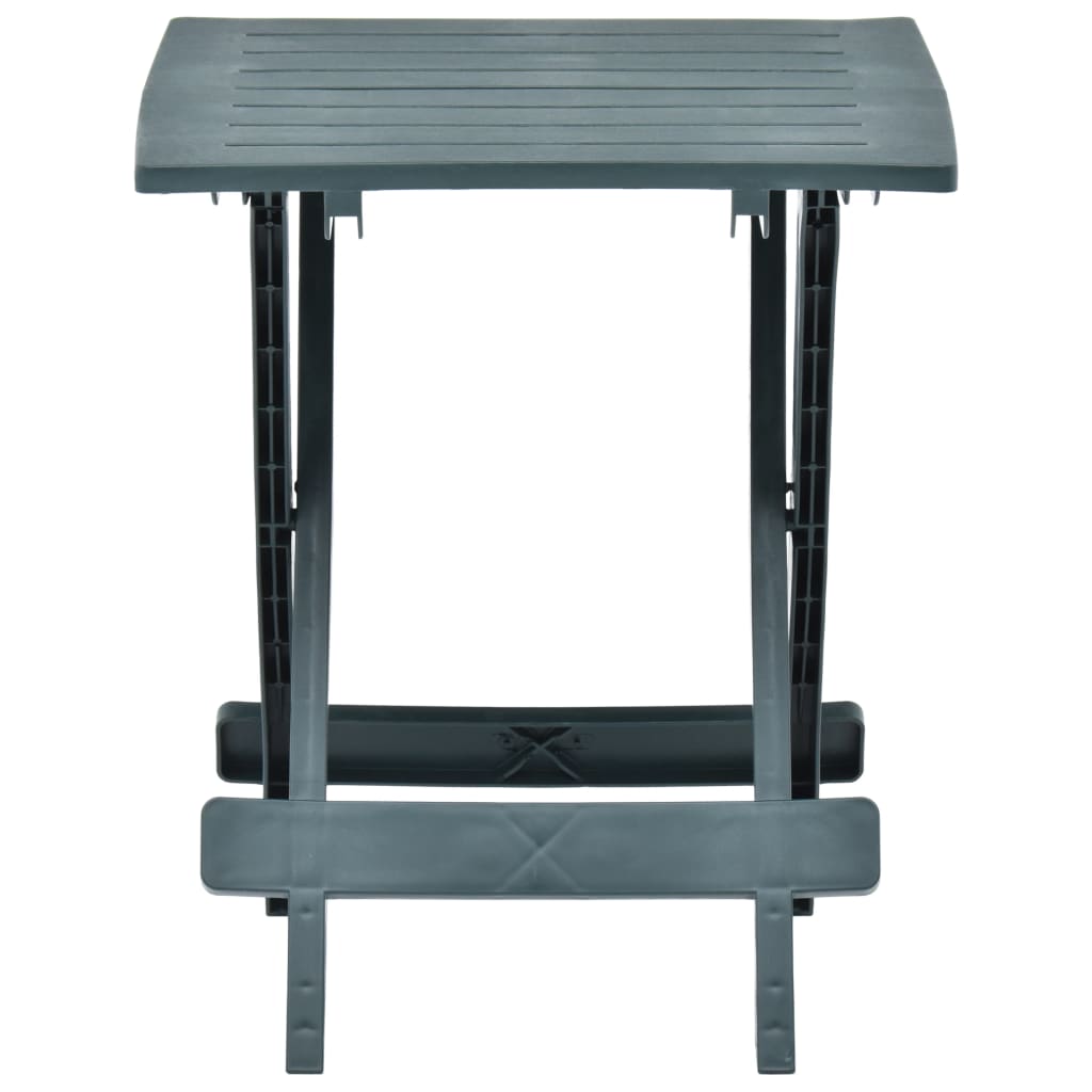 vidaXL Skládací zahradní stolek zelený 45 x 43 x 50 cm plast