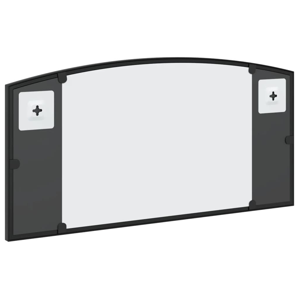 vidaXL Nástěnné zrcadlo černé 60 x 30 cm oblouk železo