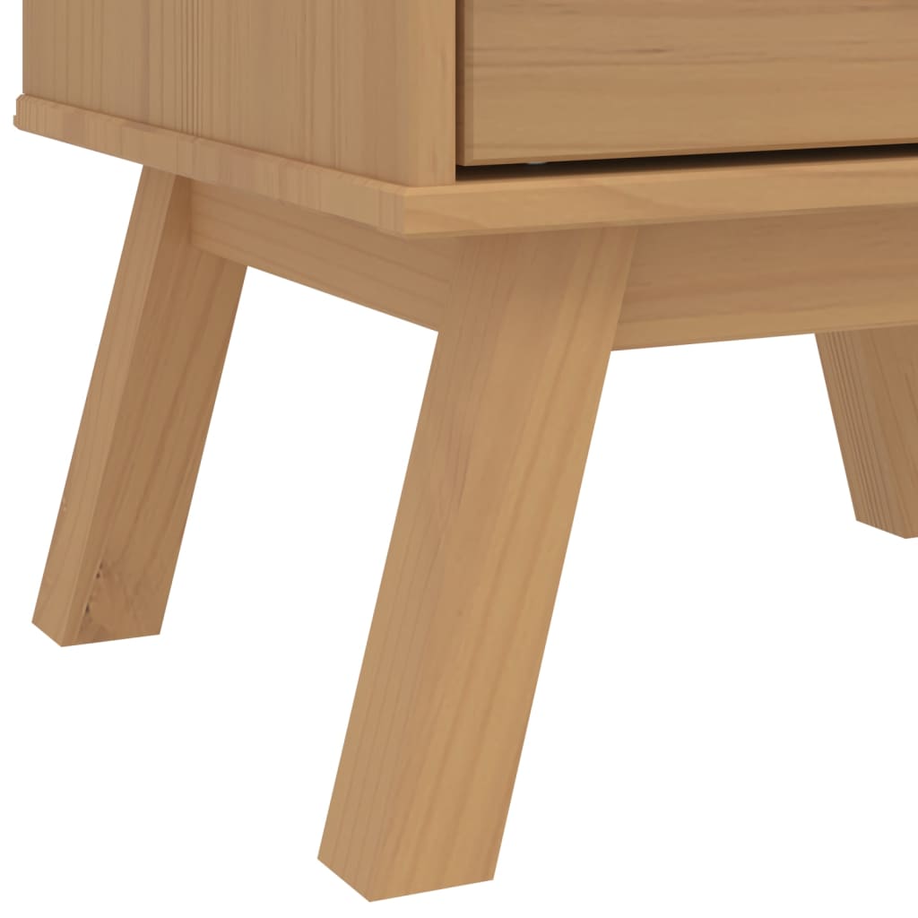 vidaXL Noční stolek OLDEN hnědý masivní borové dřevo