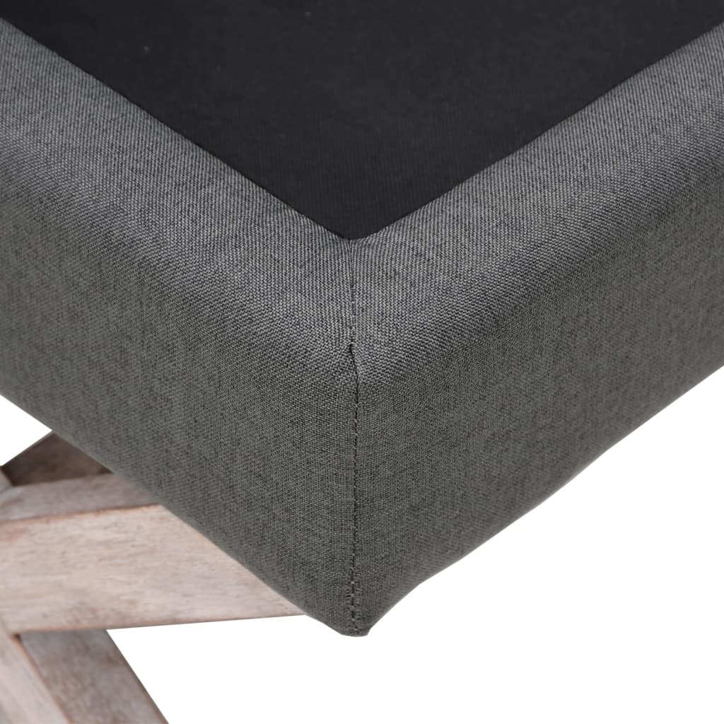 vidaXL Stolička s úložným prostorem tmavě šedá 45 x 45 x 49 cm textil