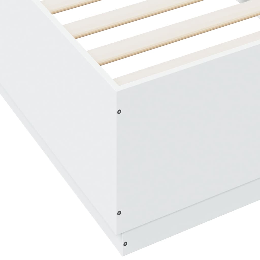 vidaXL Rám postele bílý 90 x 200 cm kompozitní dřevo