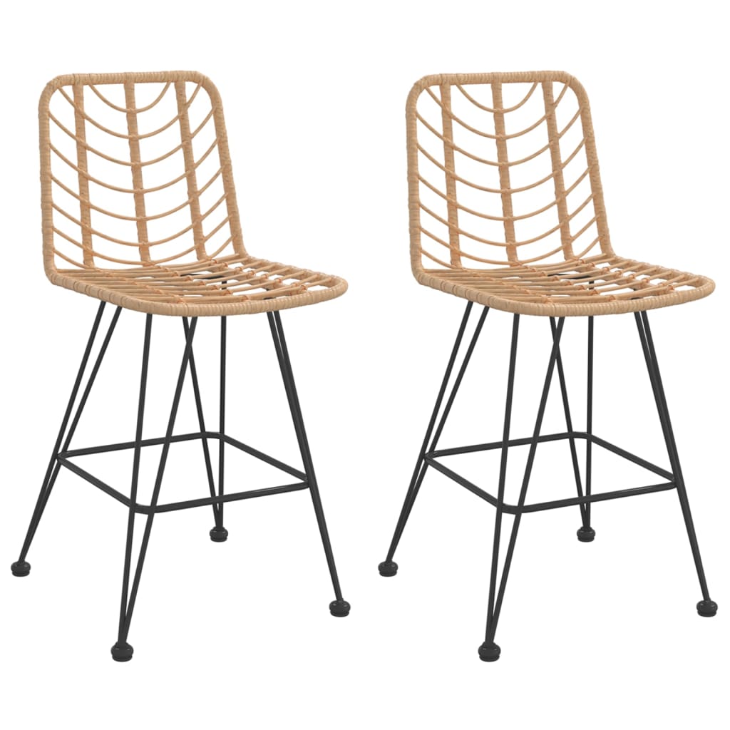 vidaXL Barové stoličky 2 ks 45 x 56 x 103,5 cm PE ratan a ocel