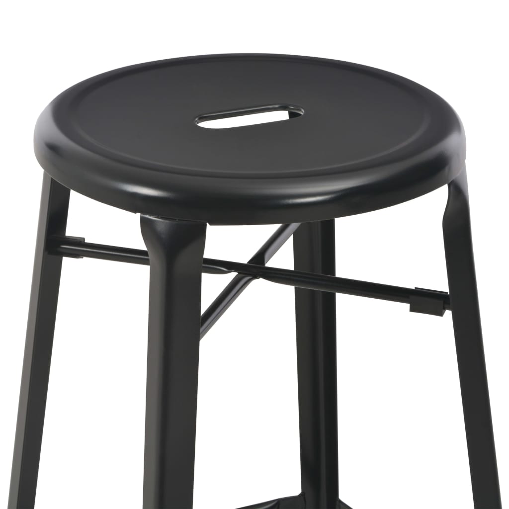 vidaXL Barové stoličky 2 ks černé ocelové