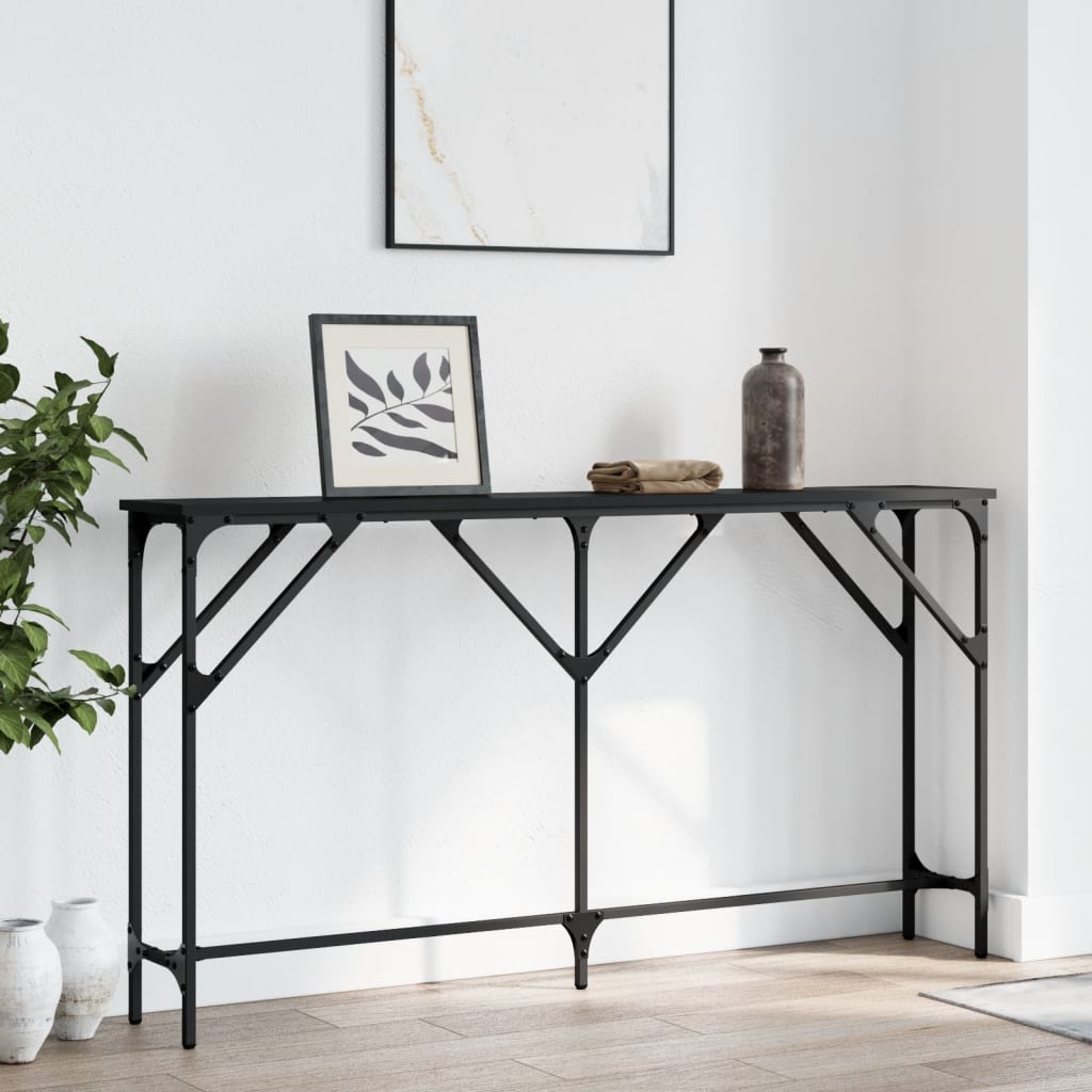 vidaXL Konzolový stolek černý 140 x 23 x 75 cm kompozitní dřevo