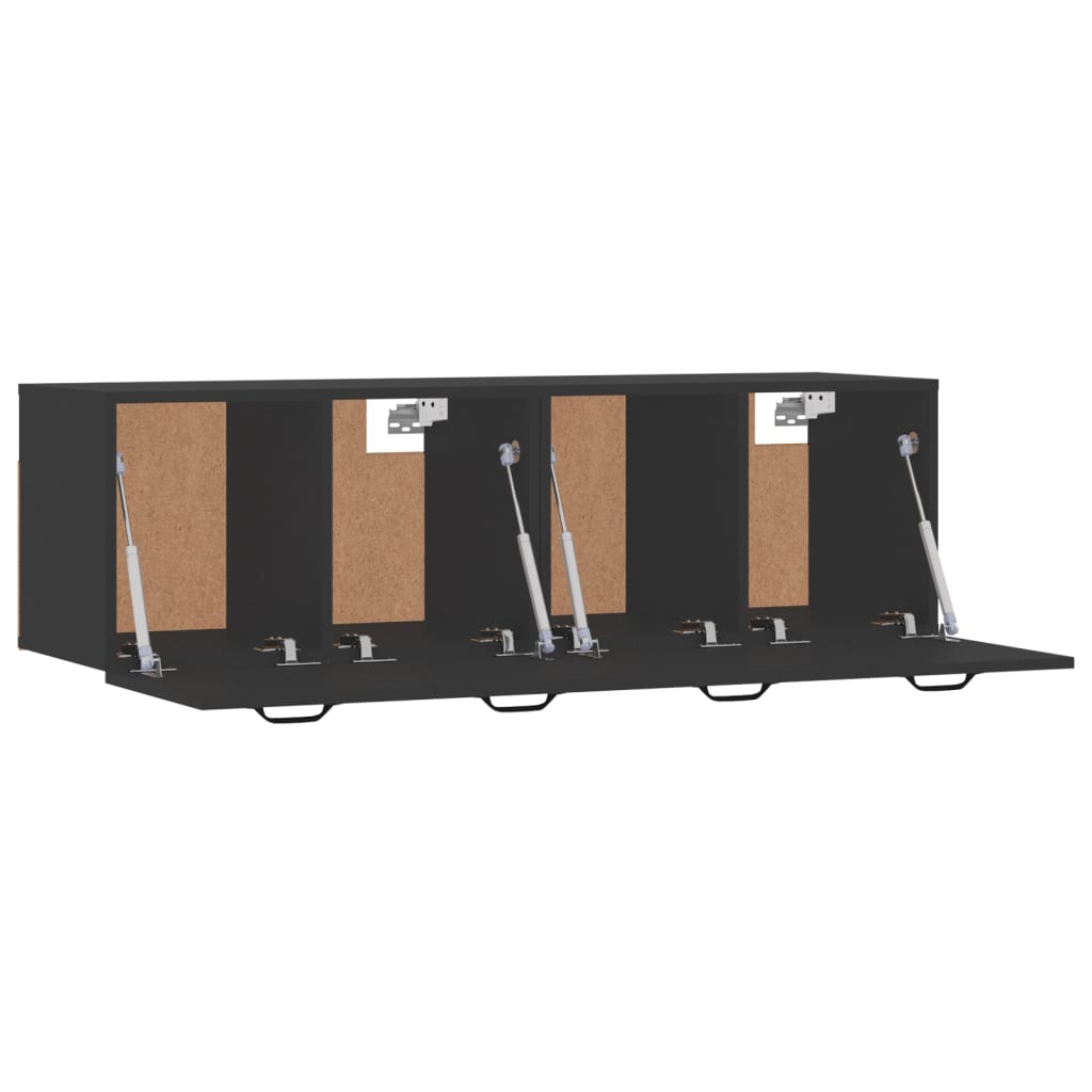 vidaXL Nástěnné skříňky 2 ks černé 80 x 35 x 36,5 cm kompozitní dřevo