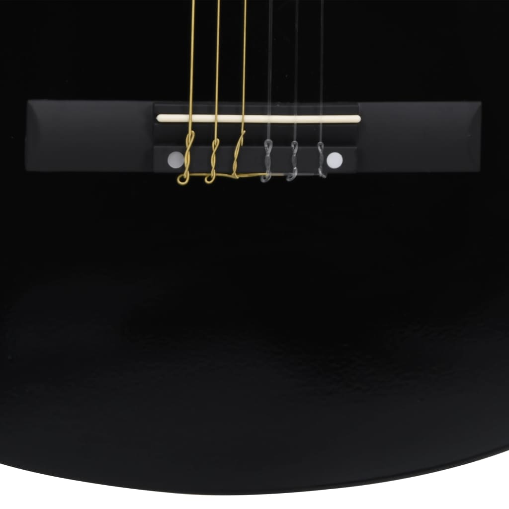 vidaXL 8dílný set klasická kytara pro začátečníky černá 1/2 34''