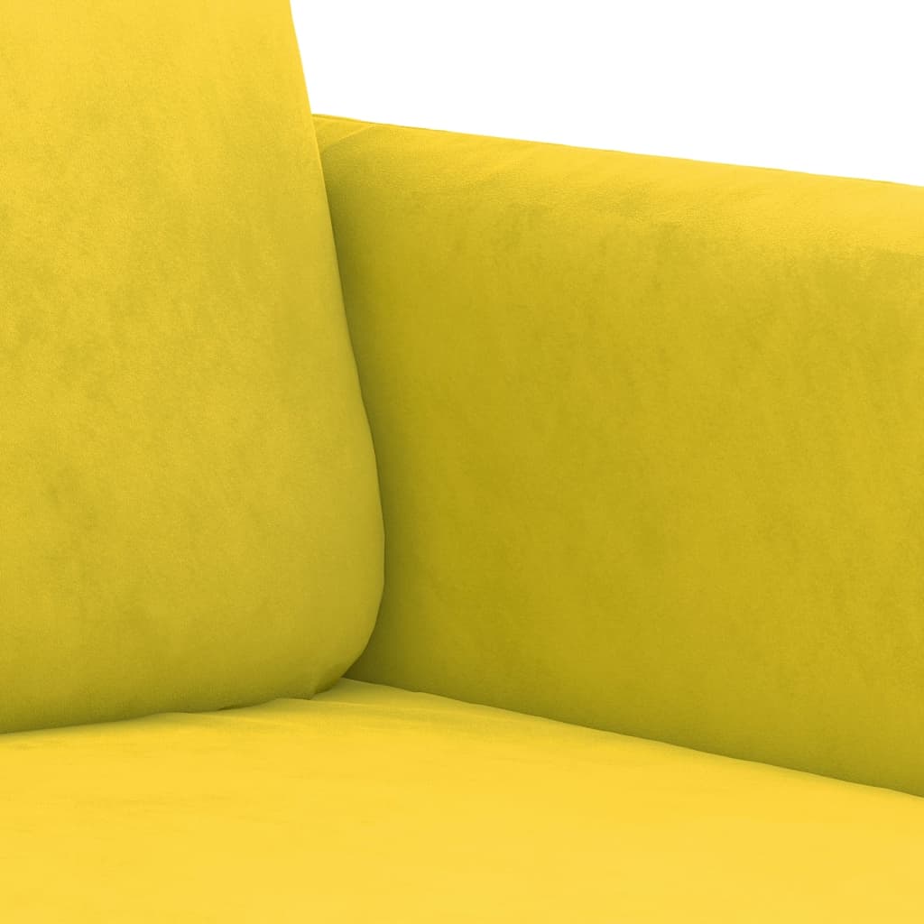 vidaXL 2dílná sedací souprava s polštáři žlutá samet