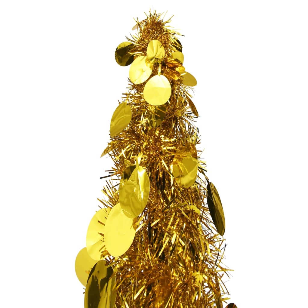 vidaXL Pop-up umělý vánoční stromek zlatý 180 cm PET