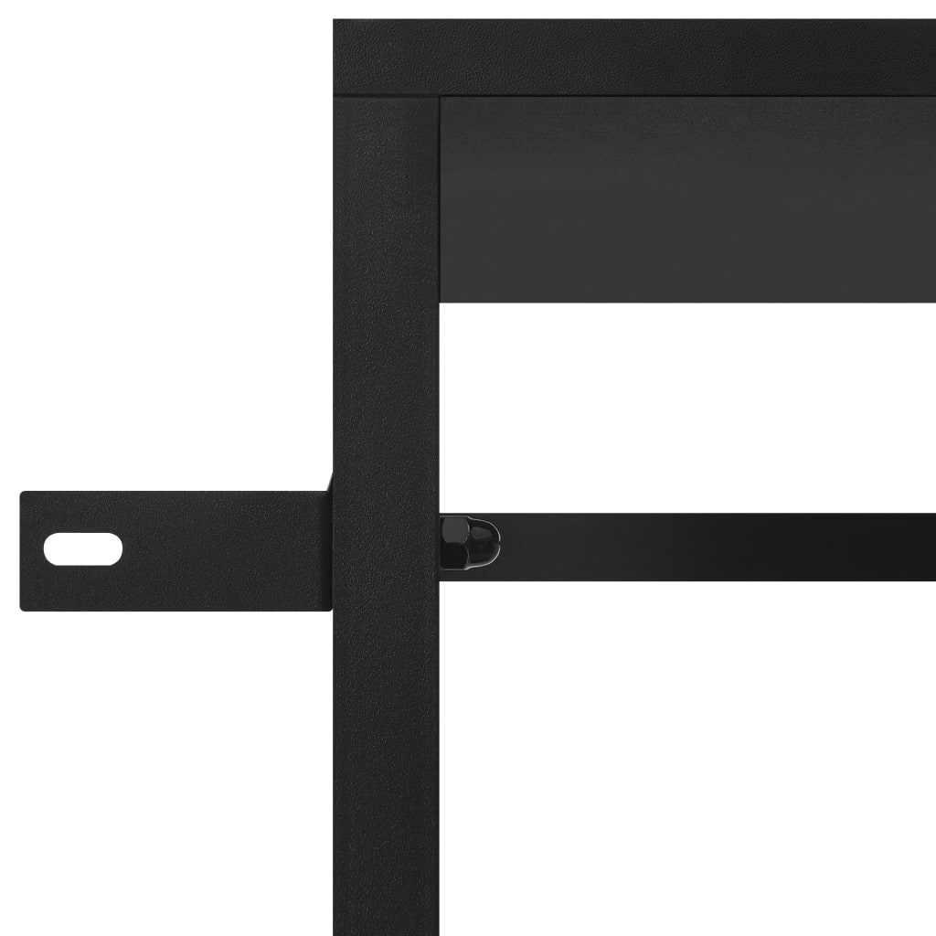 vidaXL Šatní skříň černá 90 x 40 x 213 cm kov a dřevotříska