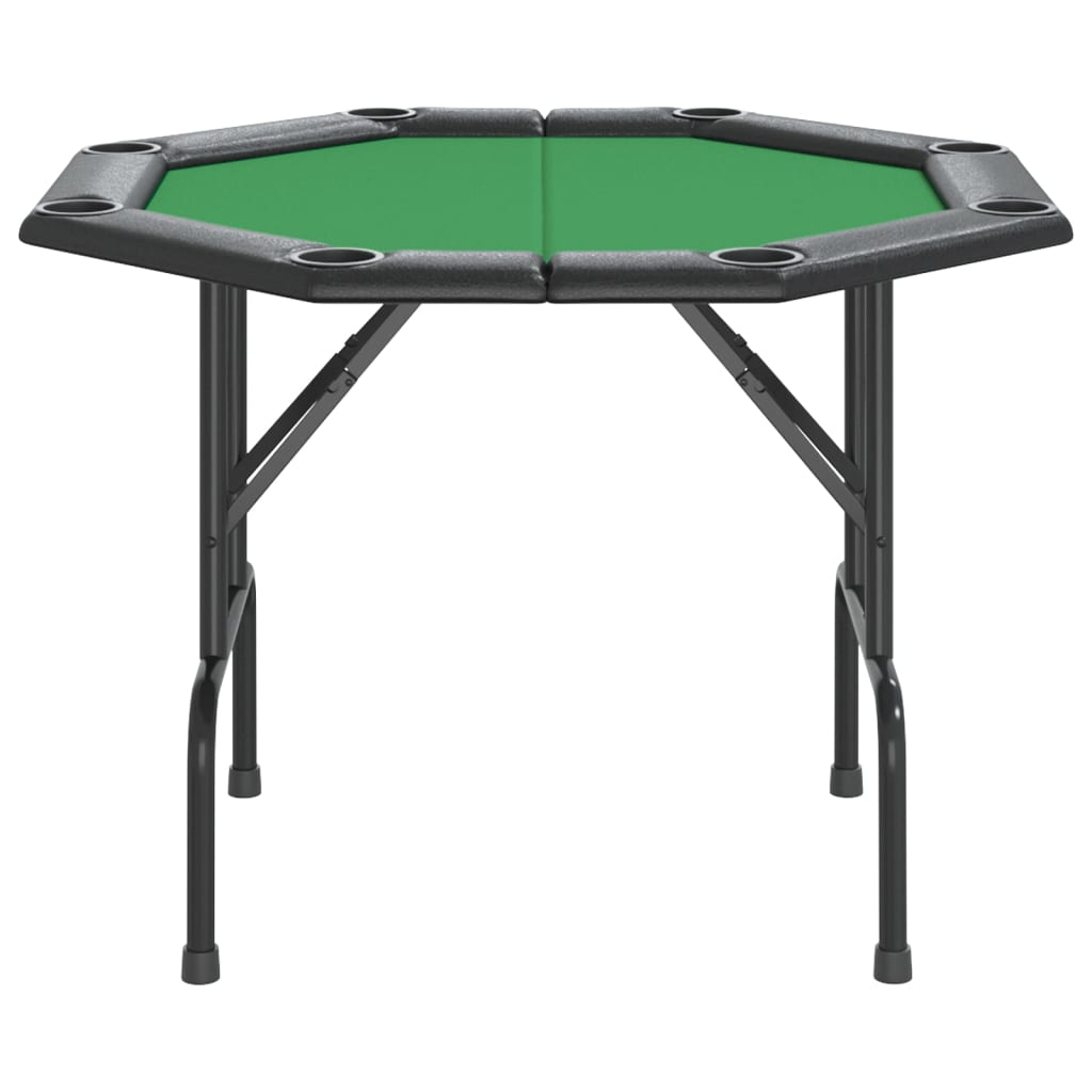 vidaXL Skládací deska na poker pro 8 hráčů zelená 108 x 108 x 75 cm