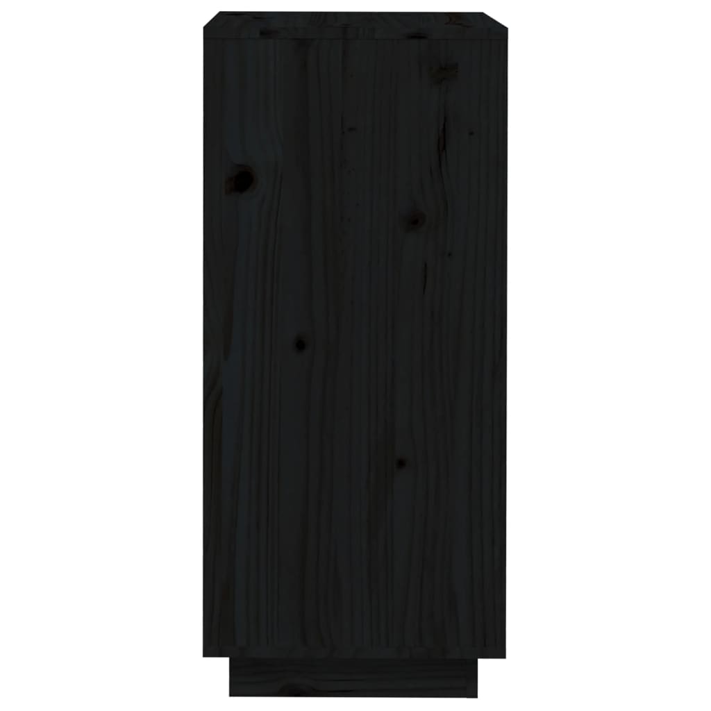 vidaXL Botník černý 35 x 35 x 80 cm masivní borové dřevo