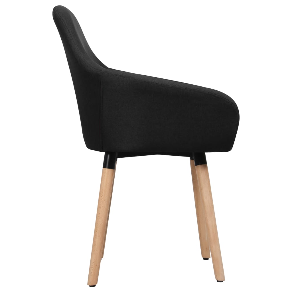 vidaXL Jídelní židle 2 ks černé textil