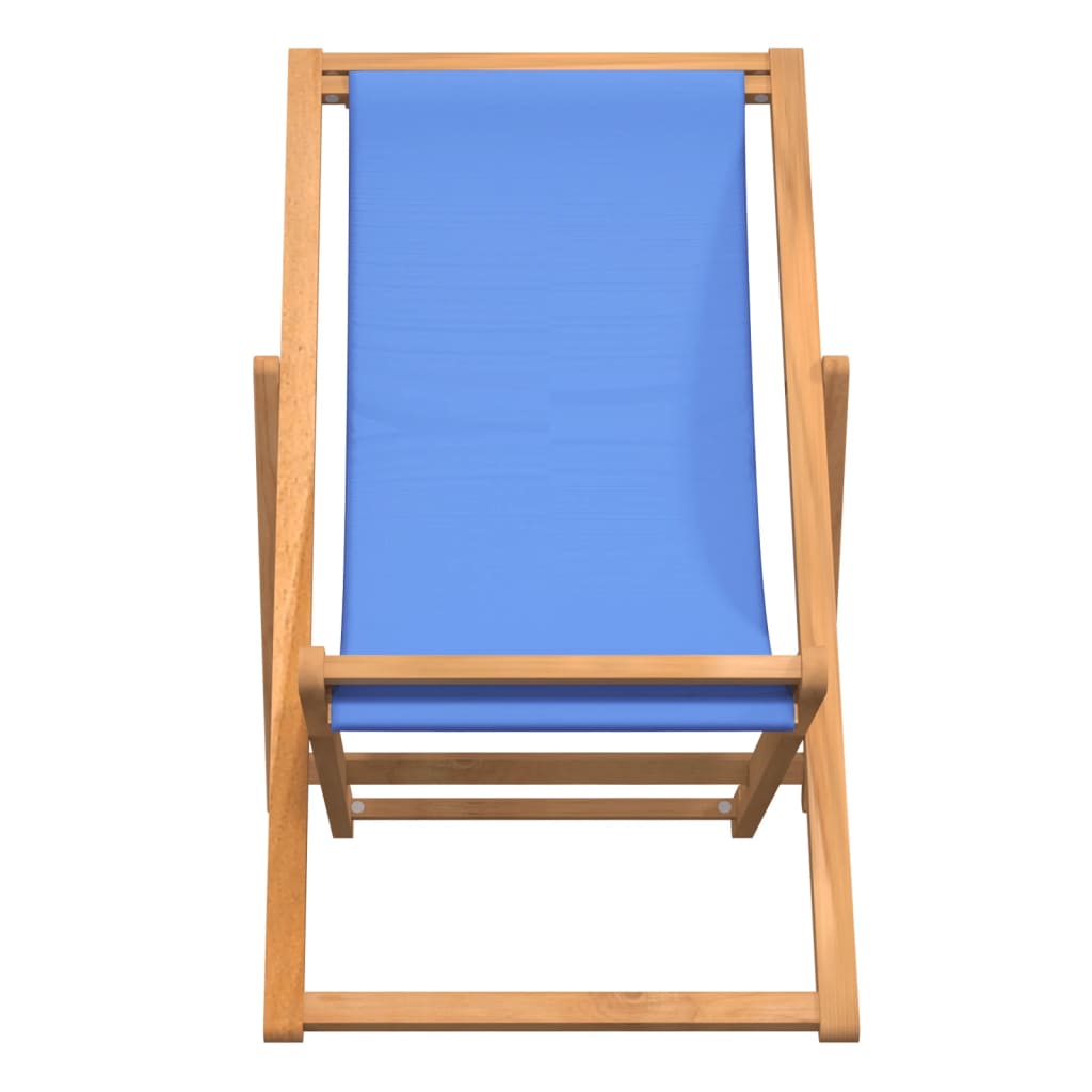 vidaXL Kempingová židle teak 56 x 105 x 96 cm modrá
