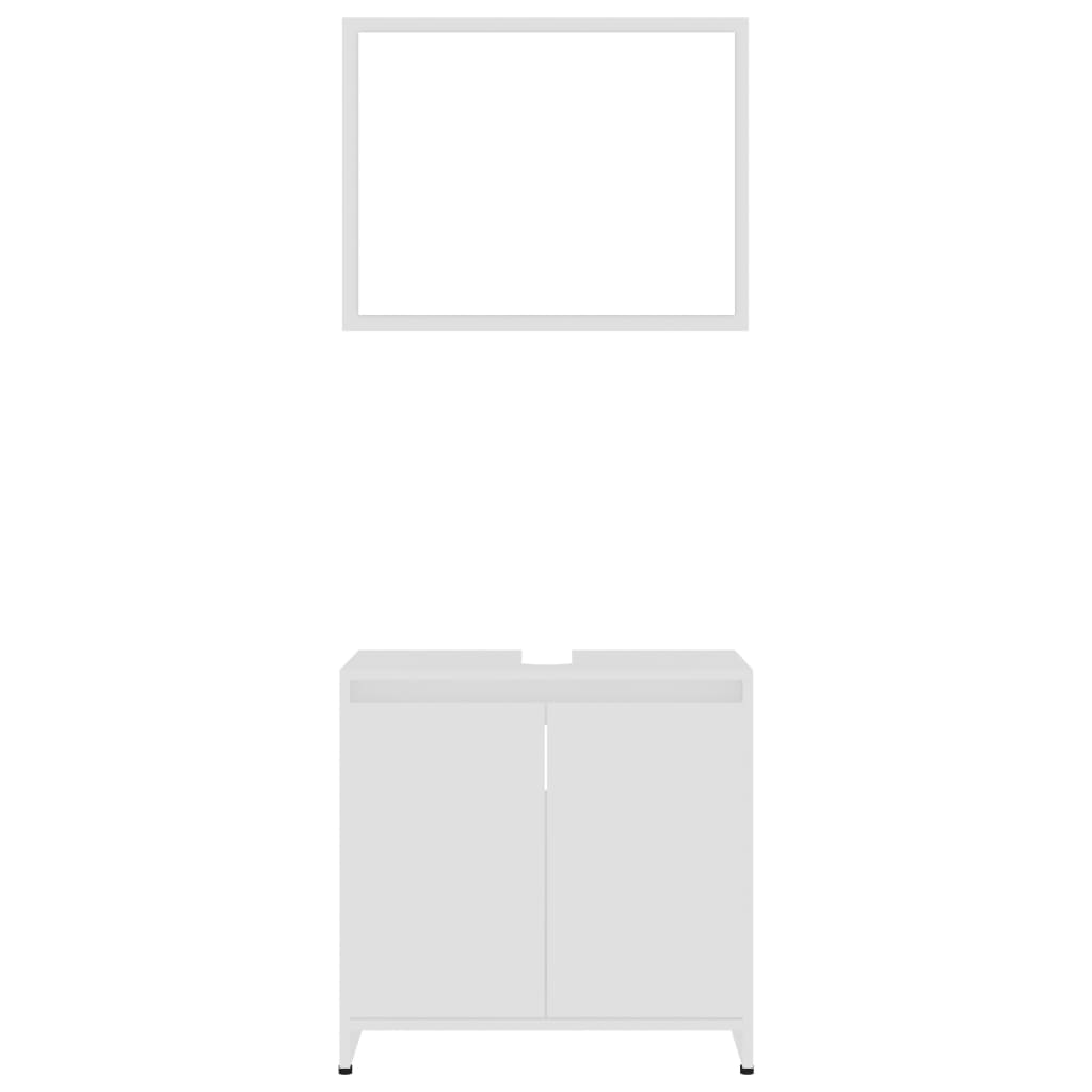 vidaXL 4dílný set koupelnového nábytku bílý dřevotříska