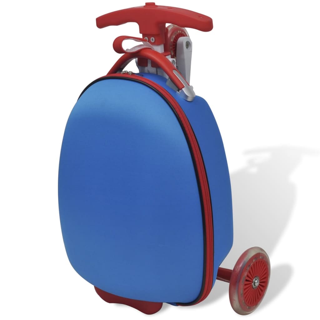 vidaXL Koloběžka s kufříkem pro děti modrá