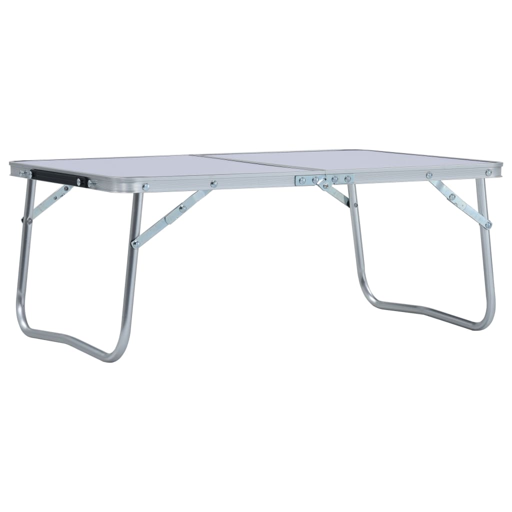 vidaXL Skládací kempingový stůl bílý hliník 60 x 40 cm