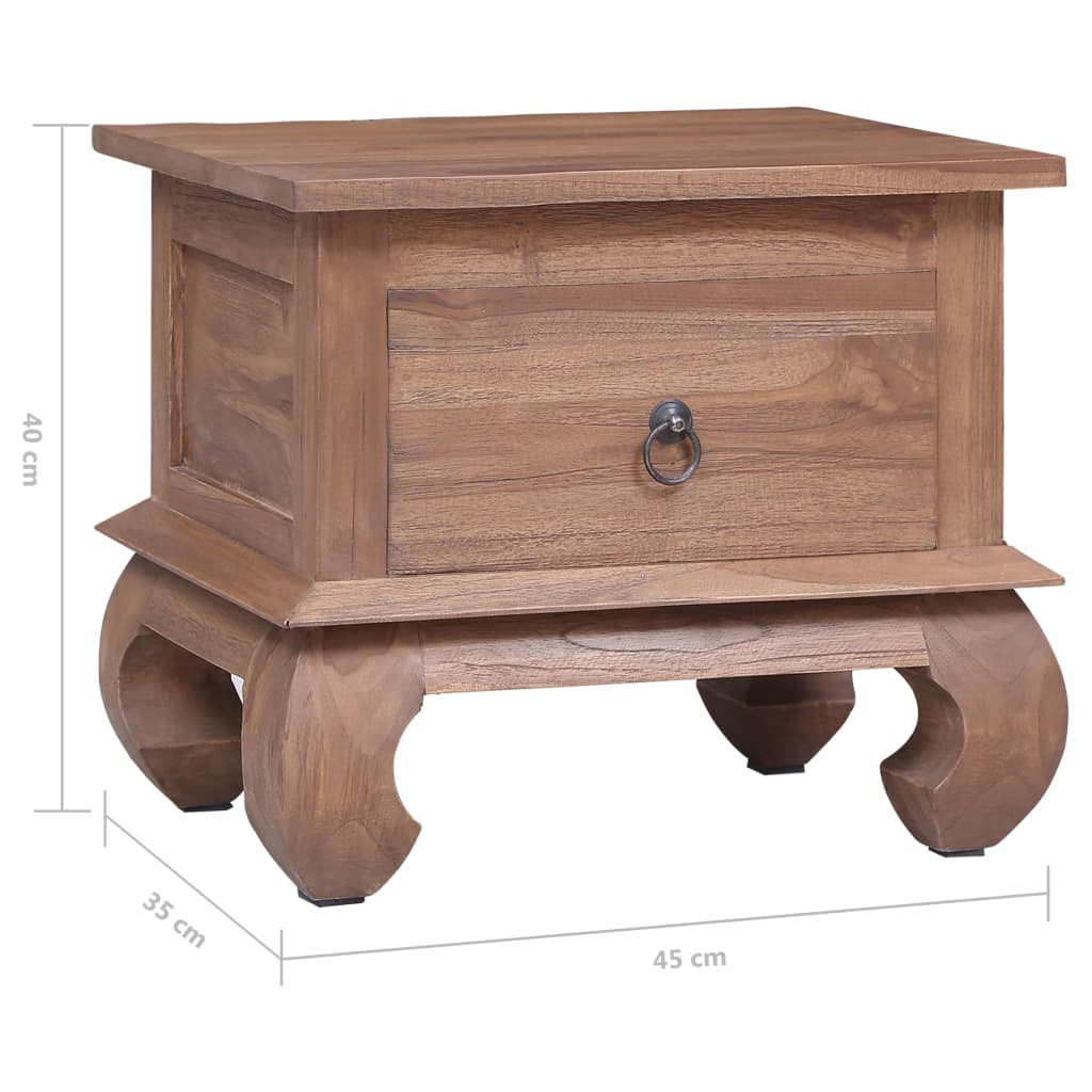 vidaXL Noční stolek 45 x 35 x 40 cm masivní teakové dřevo