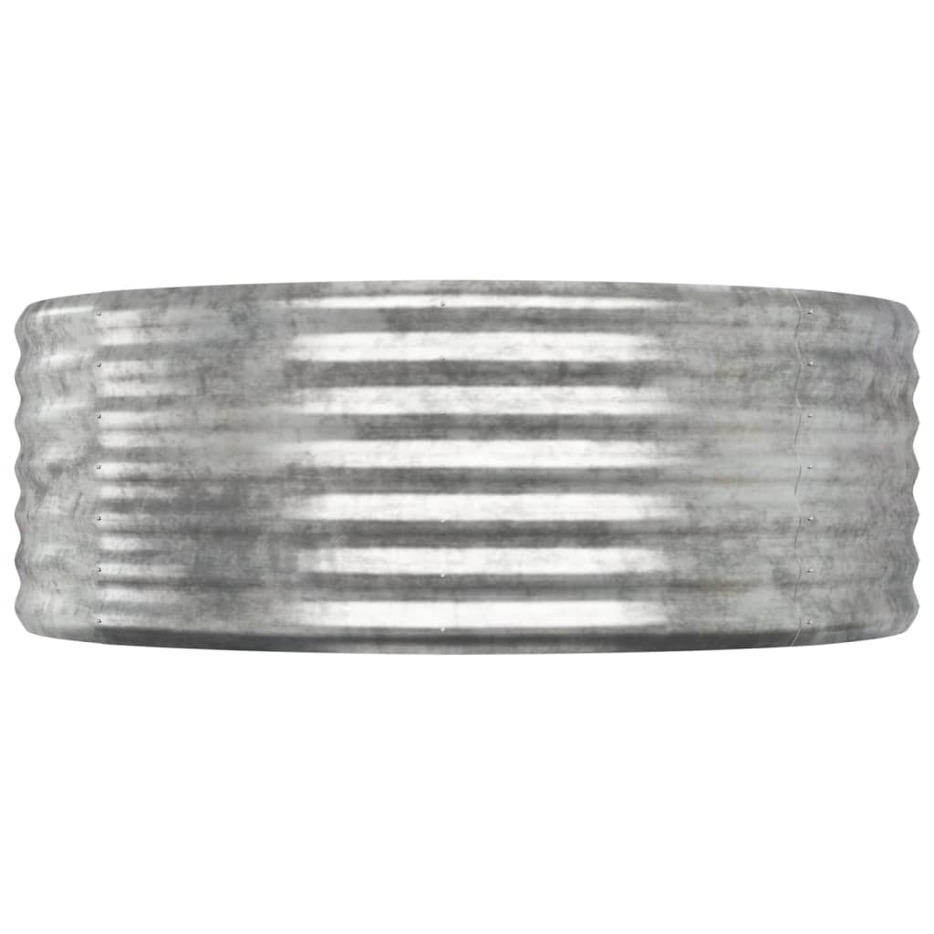 vidaXL Vyvýšený záhon práškově lakovaná ocel 396x100x36 cm stříbrný