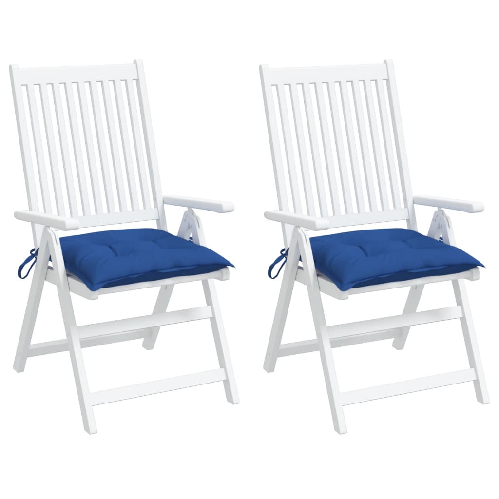 vidaXL Podušky na židli 2 ks modré 40 x 40 x 7 cm látka oxford