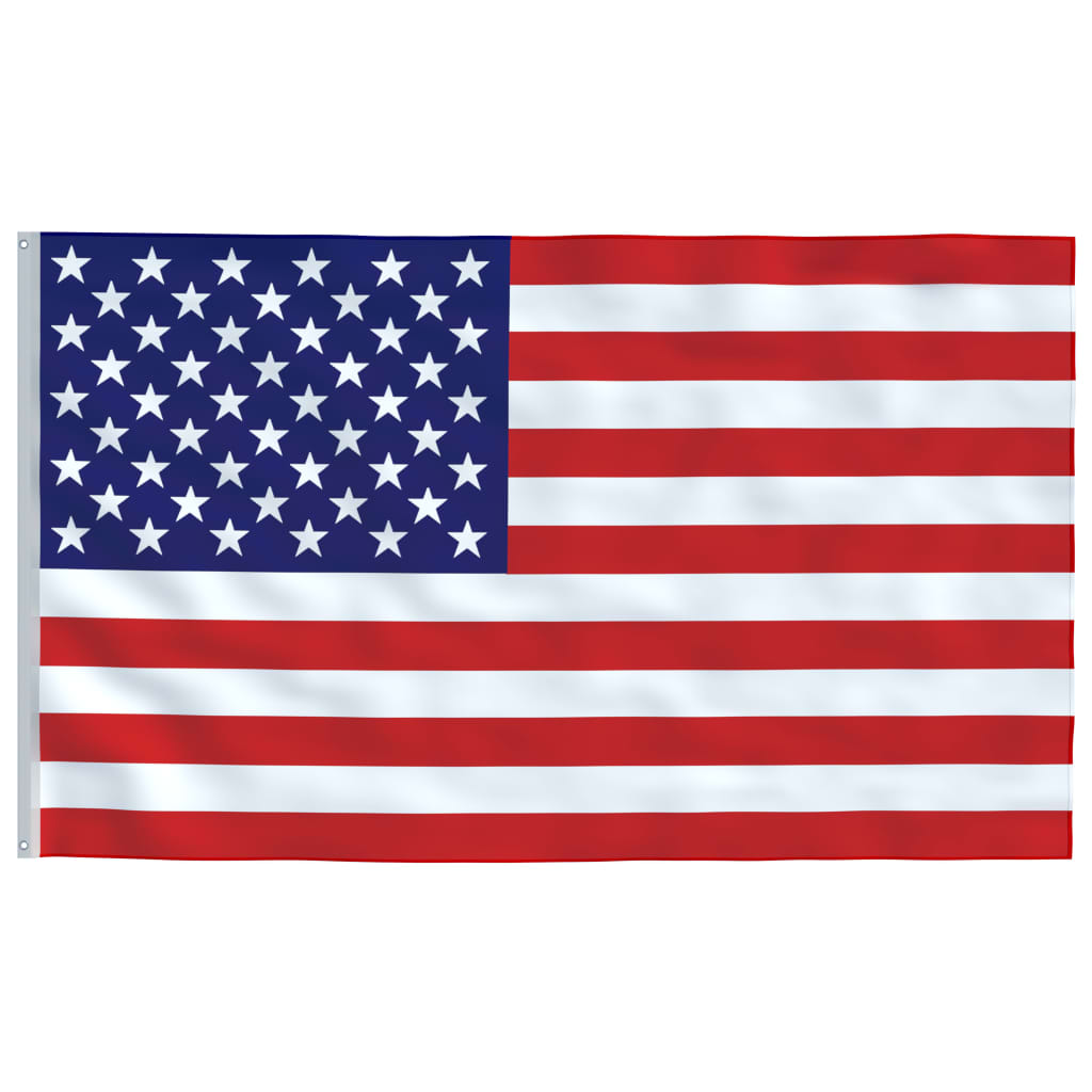 vidaXL Vlajka USA a stožár 5,55 m hliník