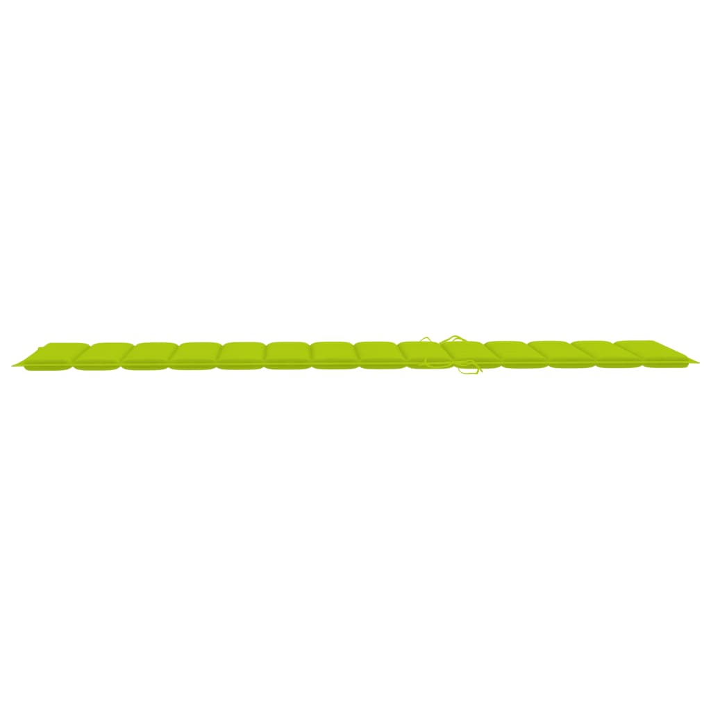 vidaXL Zahradní lehátko s jasně zelenou poduškou masivní teak