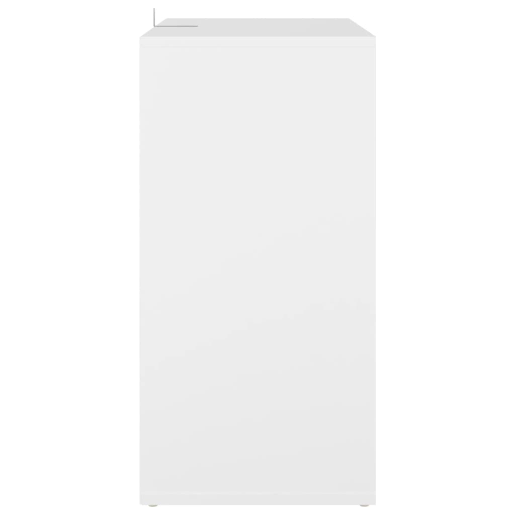 vidaXL Botník bílý 60 x 35 x 70 cm dřevotříska