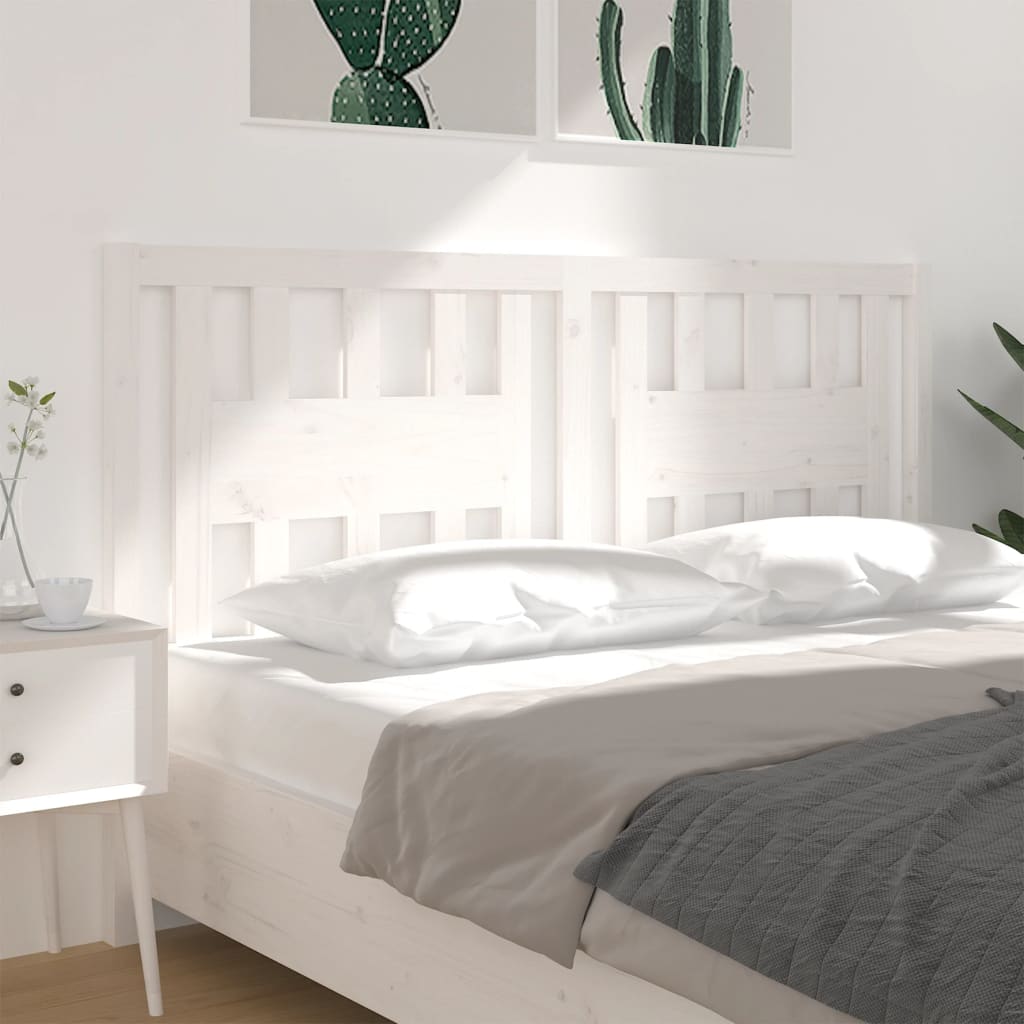 vidaXL Čelo postele bílé 166 x 4 x 100 cm masivní borovice