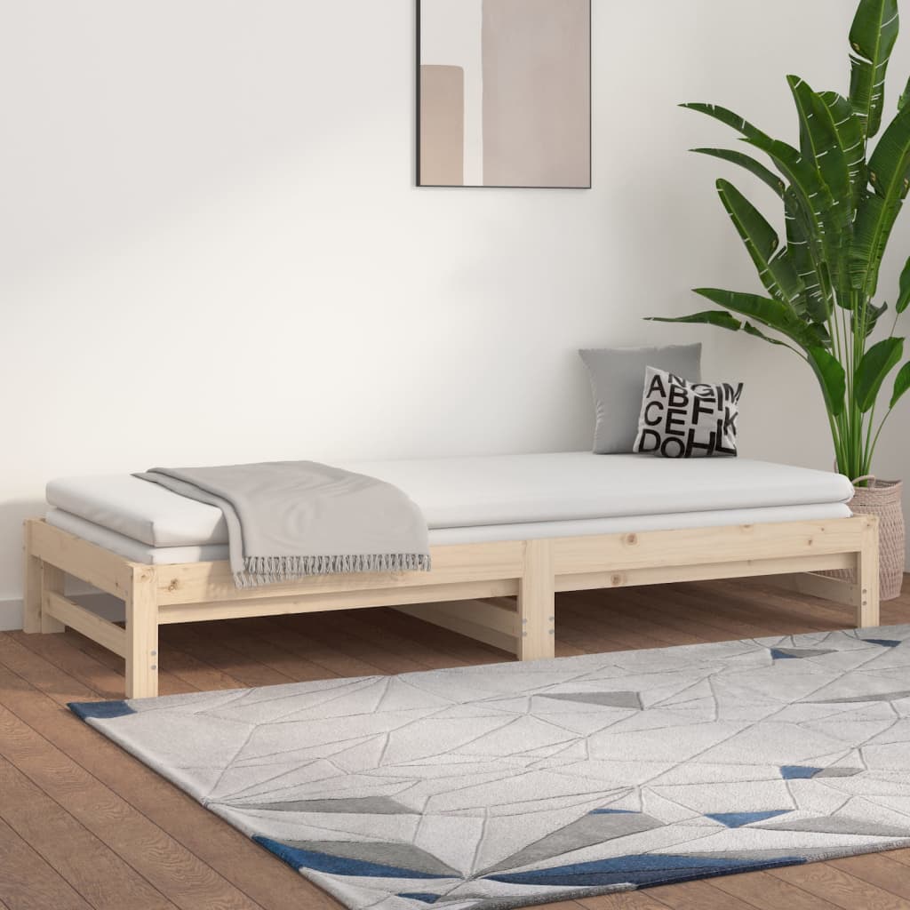 vidaXL Výsuvná postel 2x (90 x 200) cm masivní borovice