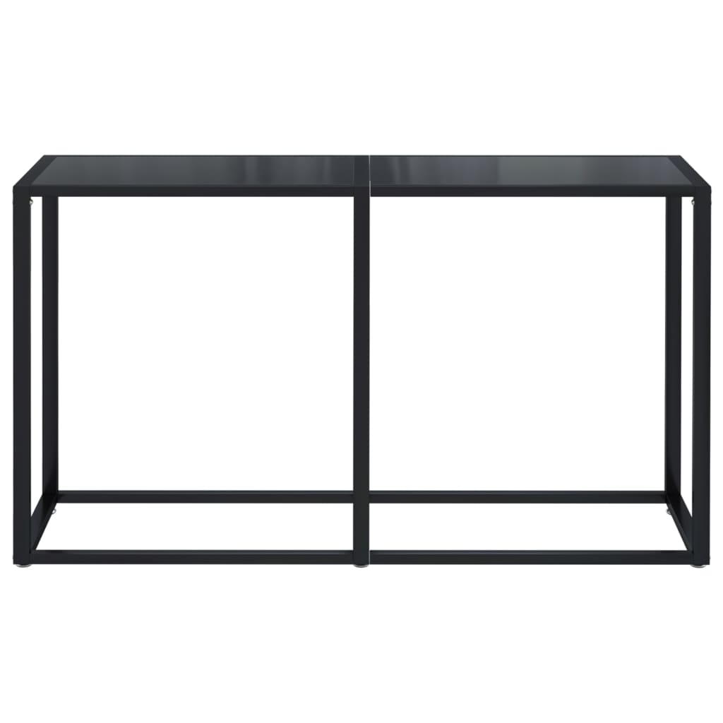 vidaXL Konzolový stolek černý 140 x 35 x 75,5 cm tvrzené sklo