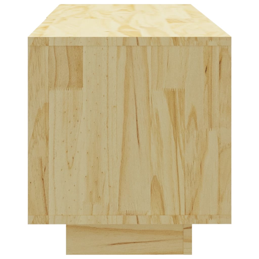 vidaXL TV stolek bílý 110 x 30 x 33,5 cm masivní borové dřevo