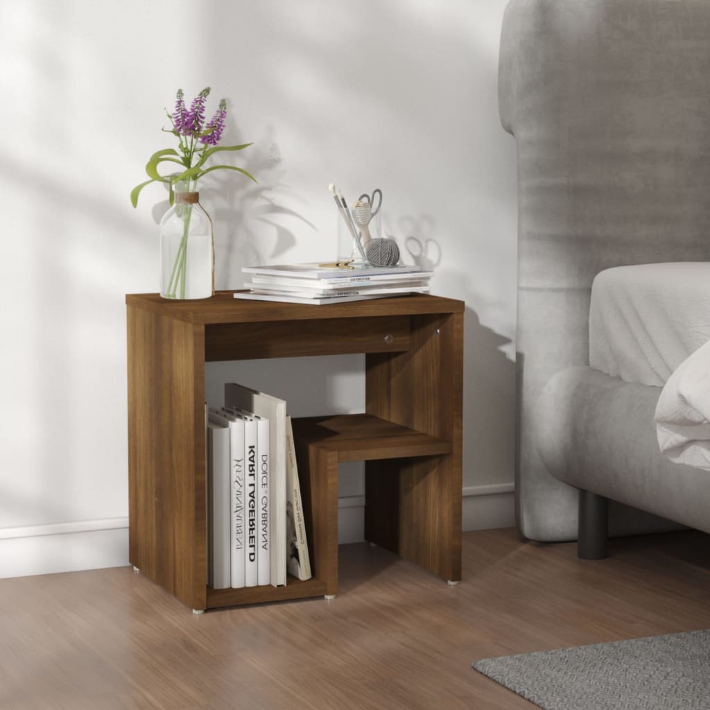 vidaXL Noční stolek hnědý dub 40 x 30 x 40 cm kompozitní dřevo