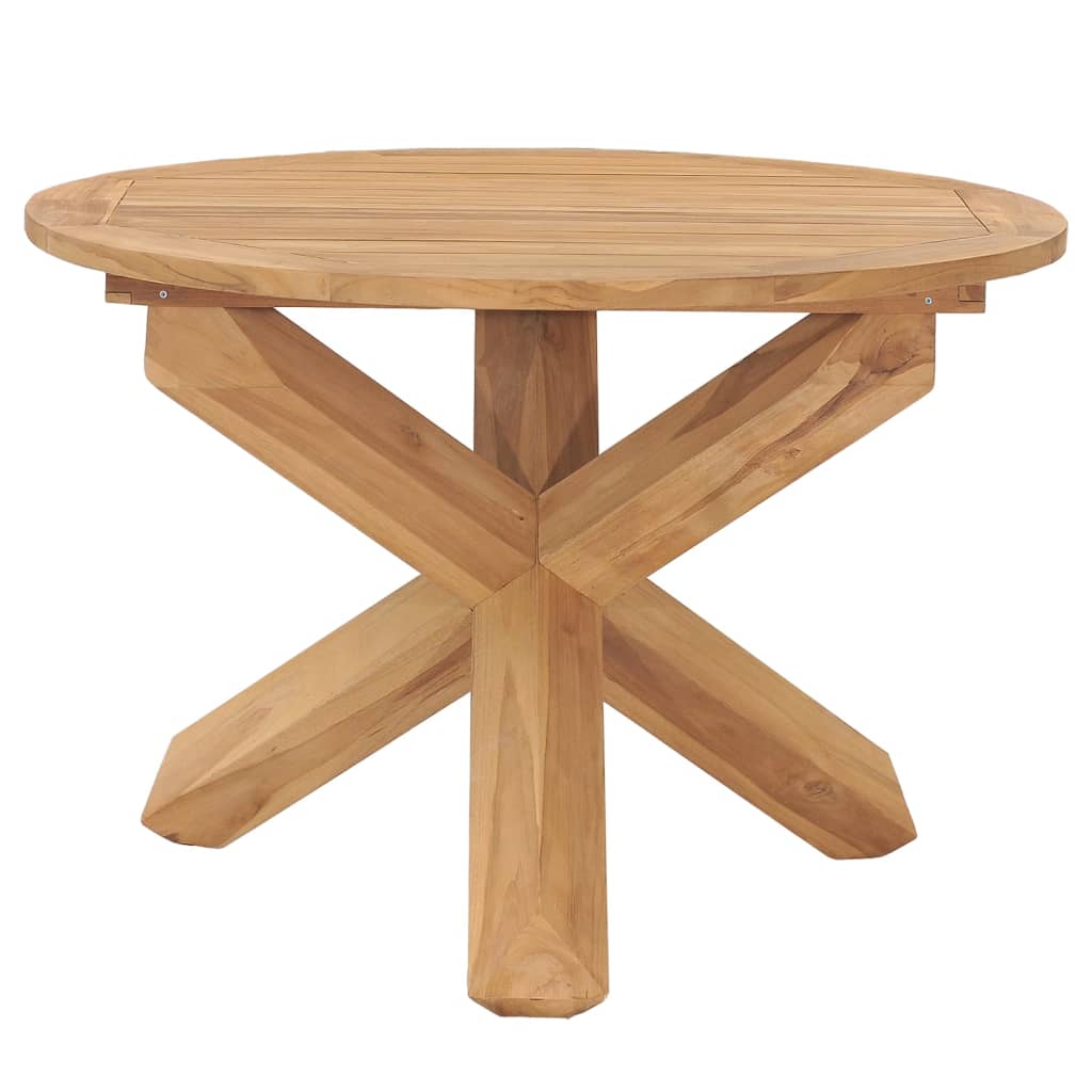 vidaXL Zahradní jídelní stůl Ø 110 x 75 cm masivní teakové dřevo