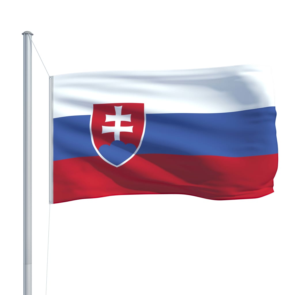 vidaXL Slovenská vlajka a stožár hliník 6,2 m