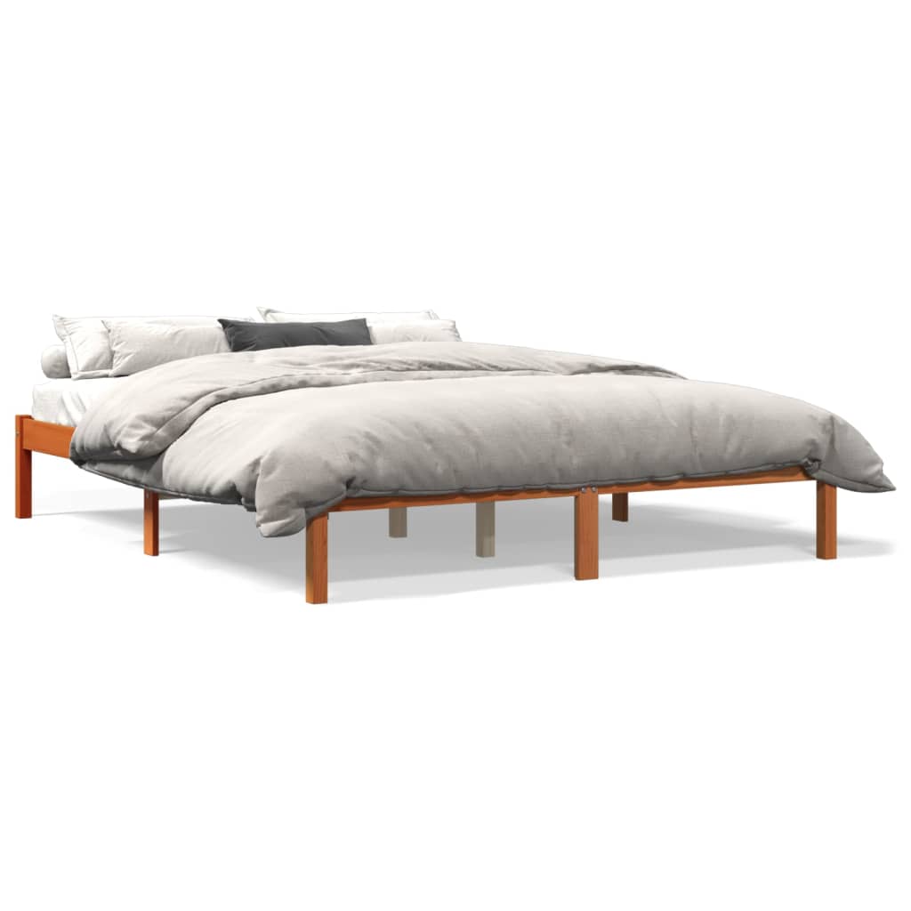 vidaXL Rám postele voskově hnědý 150 x 200 cm masivní borovice