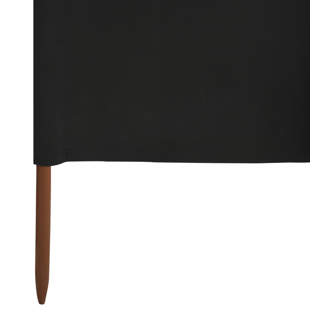 vidaXL 5dílná zástěna proti větru textil 600 x 160 cm černá