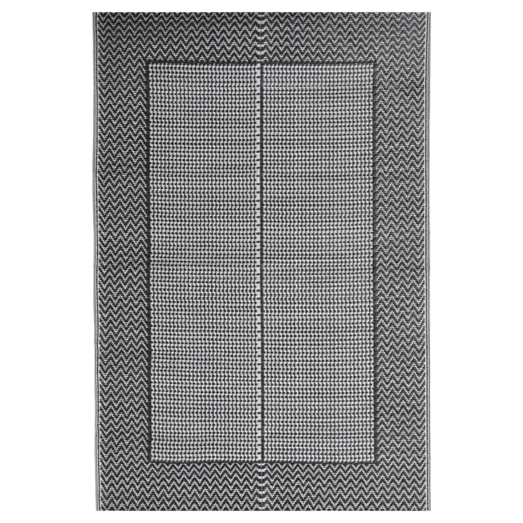 vidaXL Venkovní koberec černý 140 x 200 cm PP