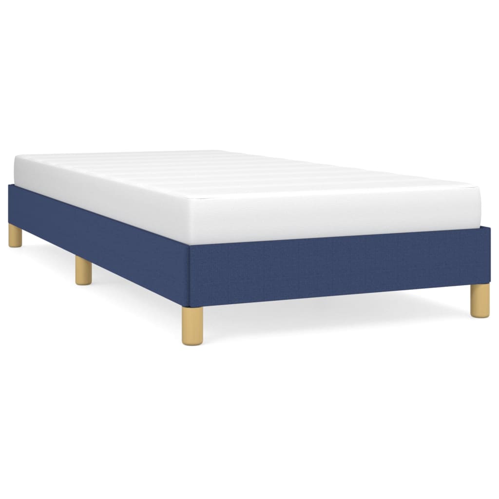 vidaXL Rám postele modrá 90x200 cm textil