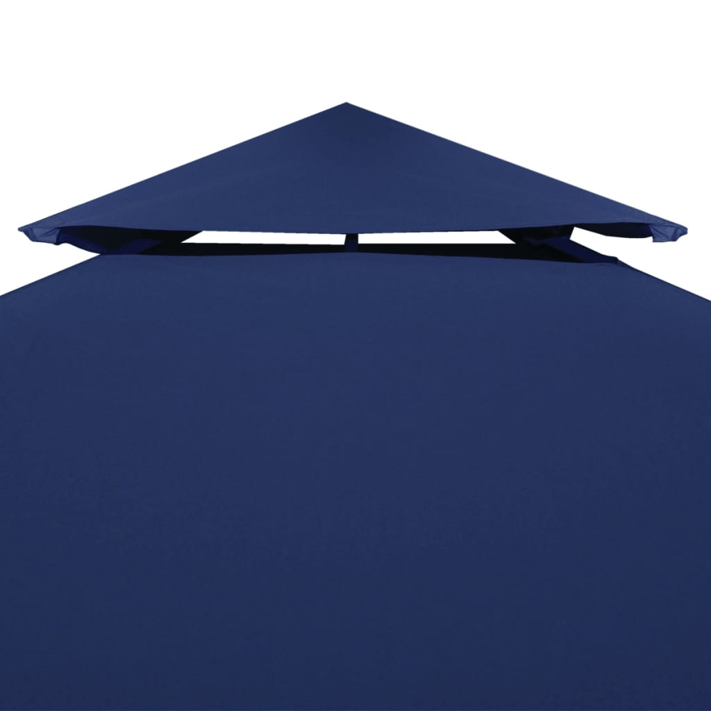 vidaXL Náhradní dvouúrovňová střecha na altán 310 g/m² 4 x 3 m modrá