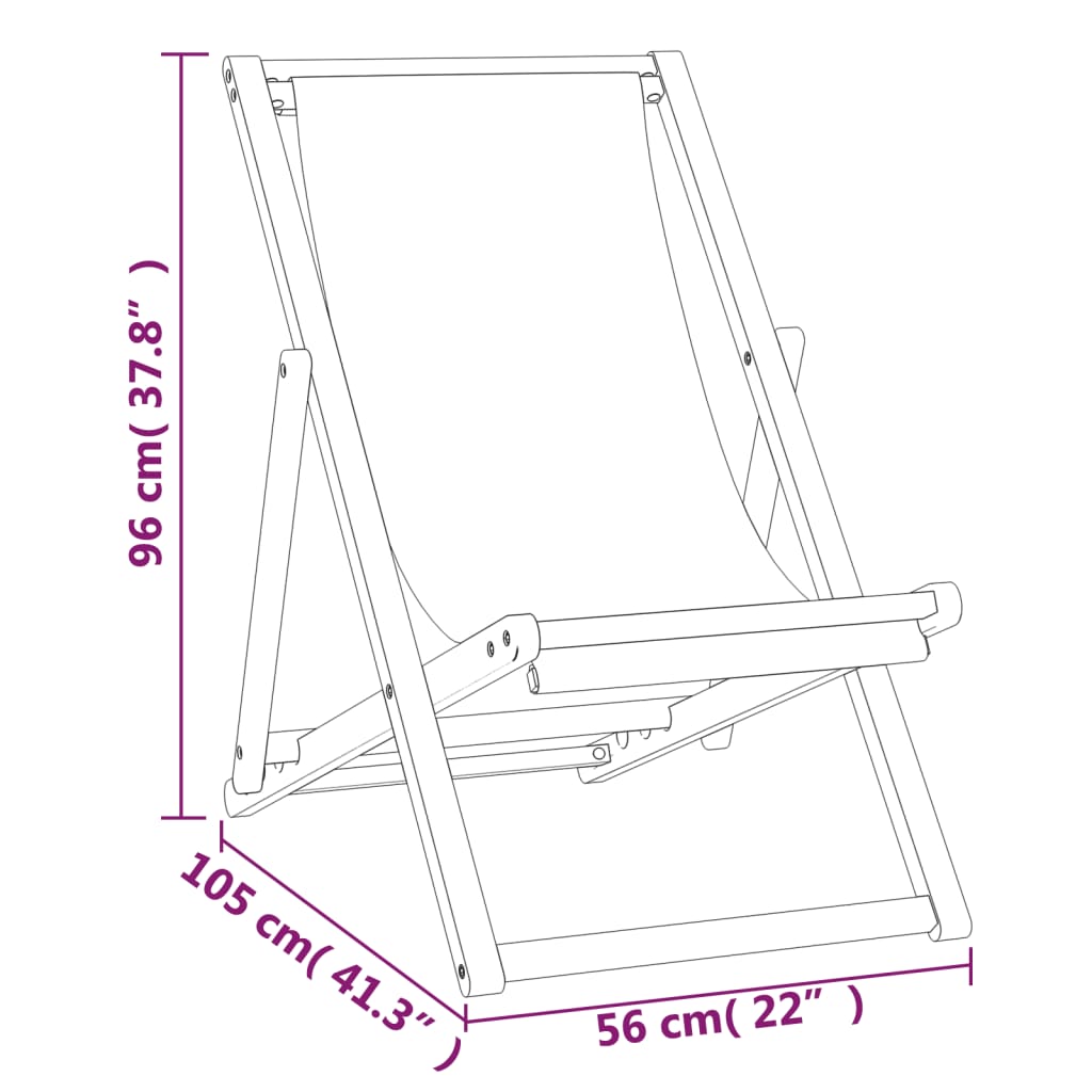 vidaXL Kempingová židle teakové dřevo 56 x 105 x 96 cm modrá
