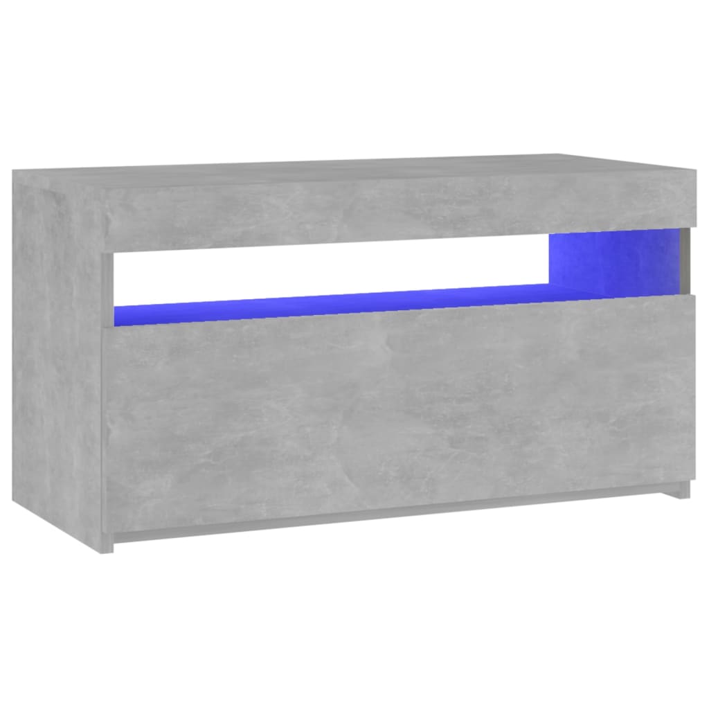 vidaXL TV skříňka s LED osvětlením betonově šedá 75 x 35 x 40 cm