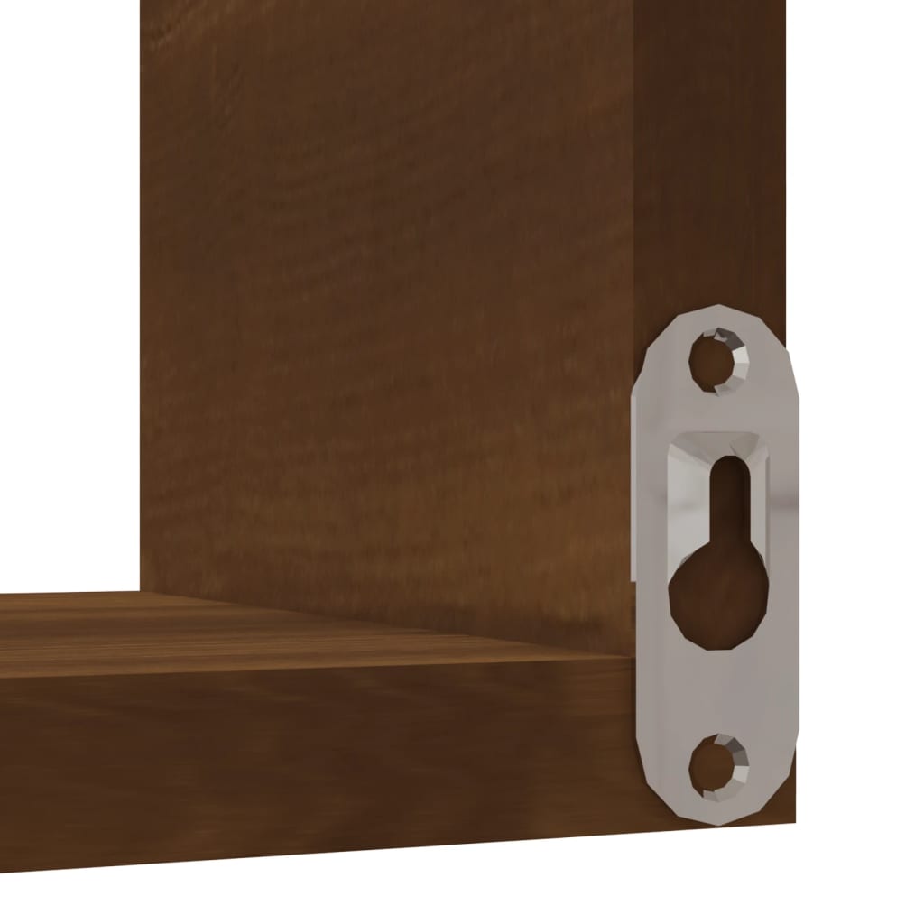 vidaXL Nástěnná rohová police hnědý dub 40x40x50 cm kompozitní dřevo