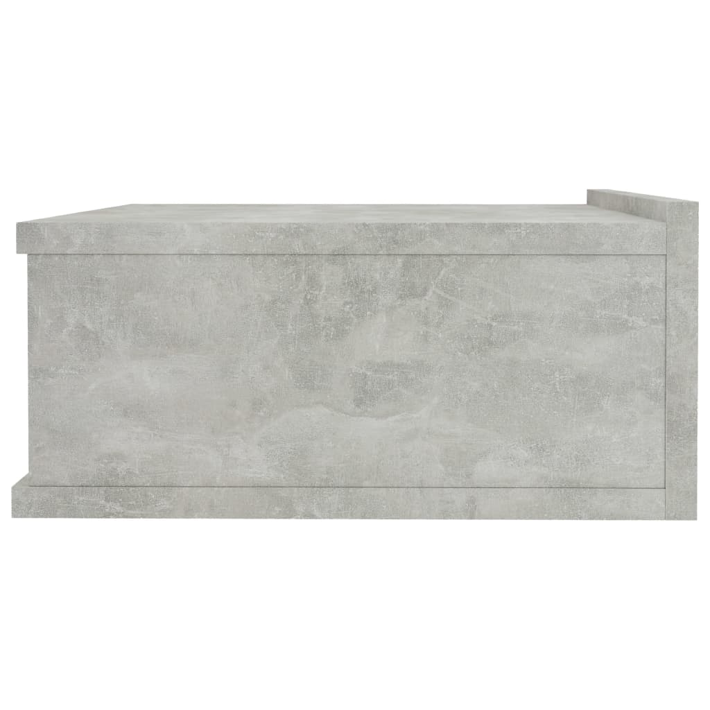 vidaXL Nástěnný noční stolek betonově šedý 40 x 30 x 15 cm dřevotříska