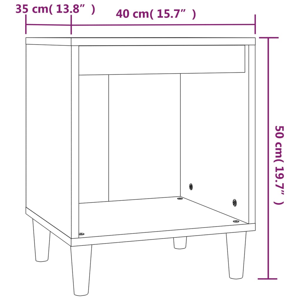 vidaXL Noční stolek bílý s vysokým leskem 40x35x50 cm kompozitní dřevo
