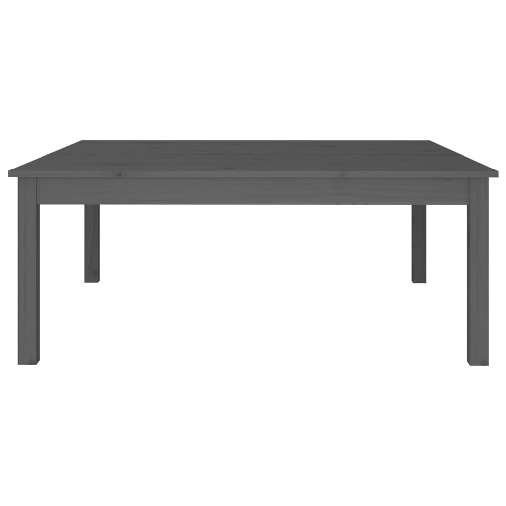 vidaXL Konferenční stolek šedý 100 x 100 x 40 cm masivní borové dřevo