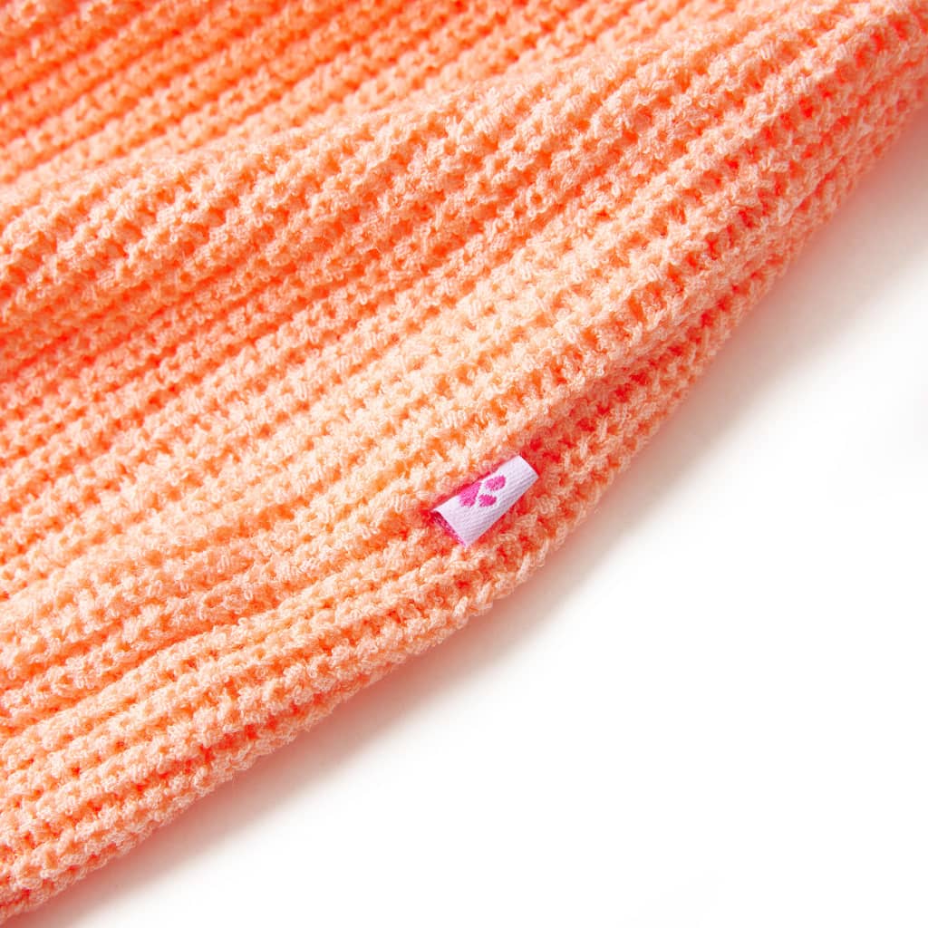 Dětský svetr pletený světle oranžový 92