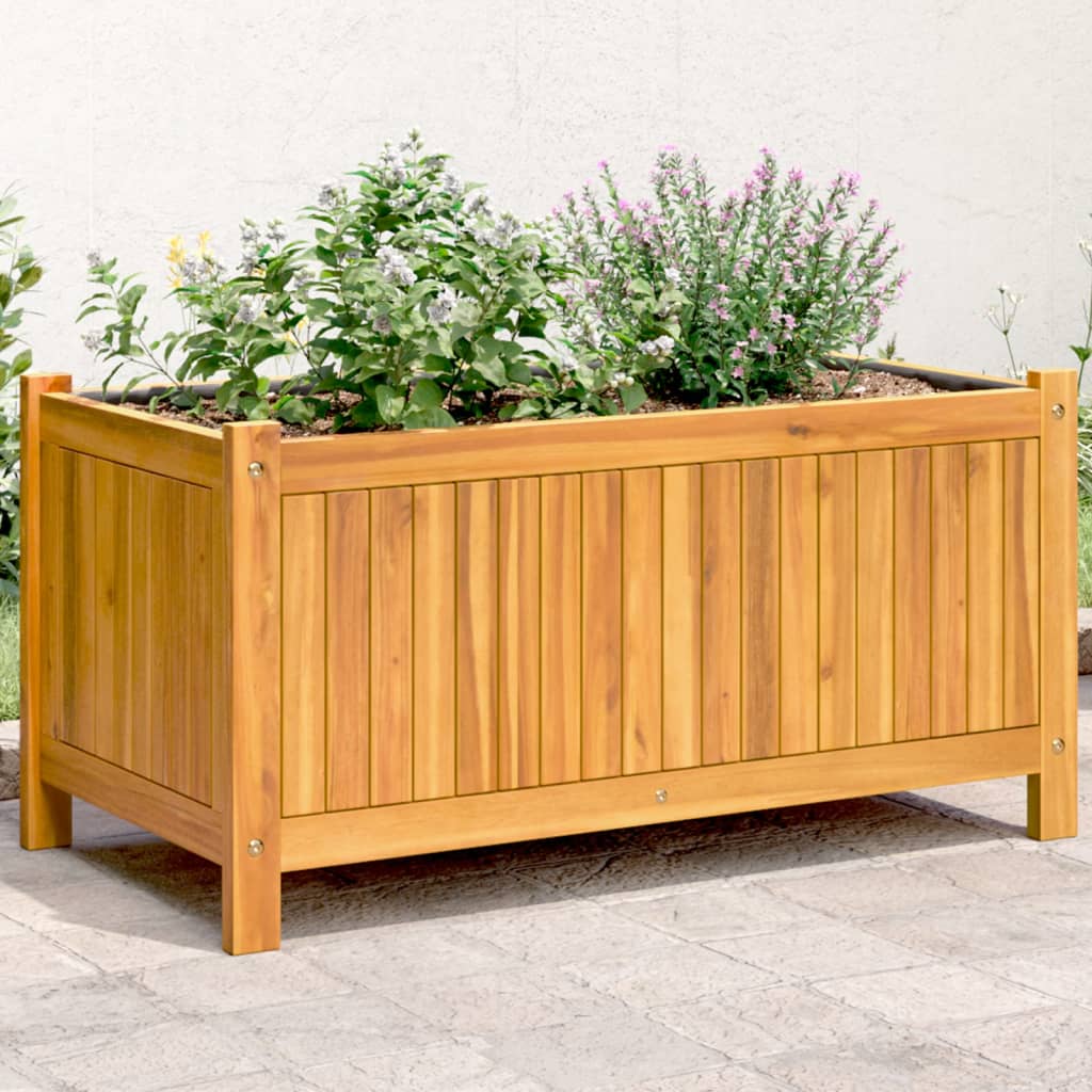 vidaXL Zahradní truhlík s vložkou 80x42x40 cm masivní akáciové dřevo